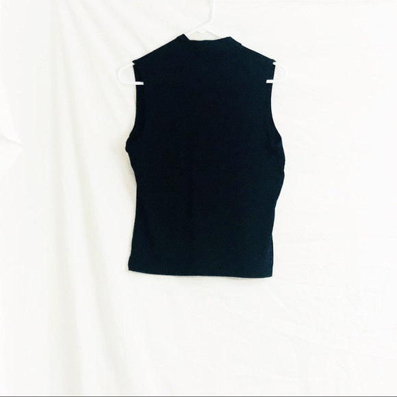 Talbots Black Sleeveless Collar Blouse Size Small - Picture 3 of 3